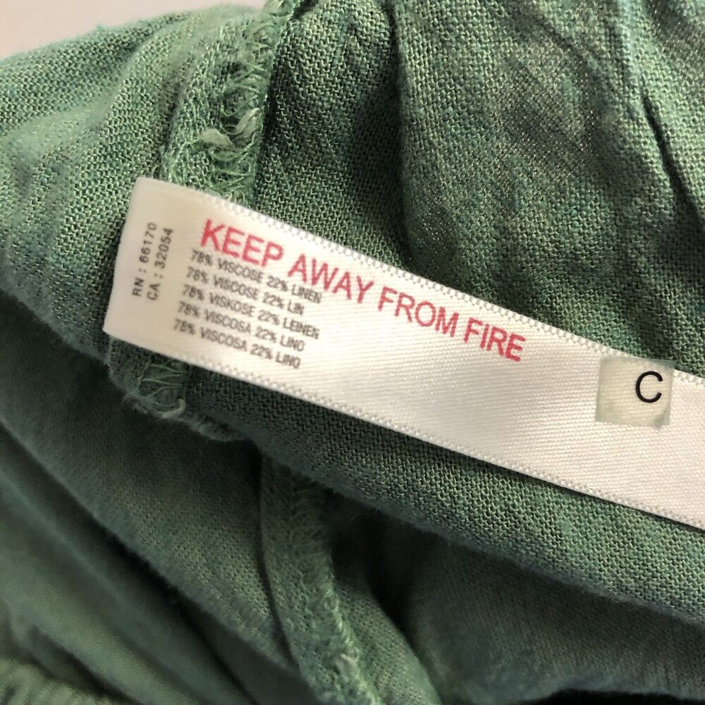 Free People Quinn Pants Pull On Harem Wide Leg Green Large L - Picture 9 of 10